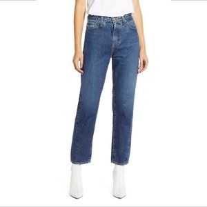 AG Phoebe high rise tapered leg ankle dark wash Vintage jeans women new 26